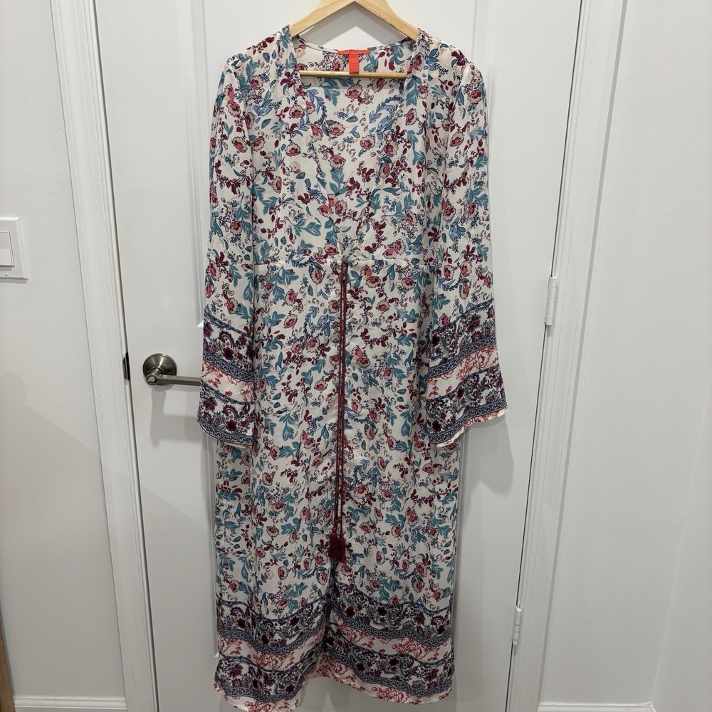 Chelsea & Violet Floral Duster Kimono Size XL Festival Boho Cottagecore